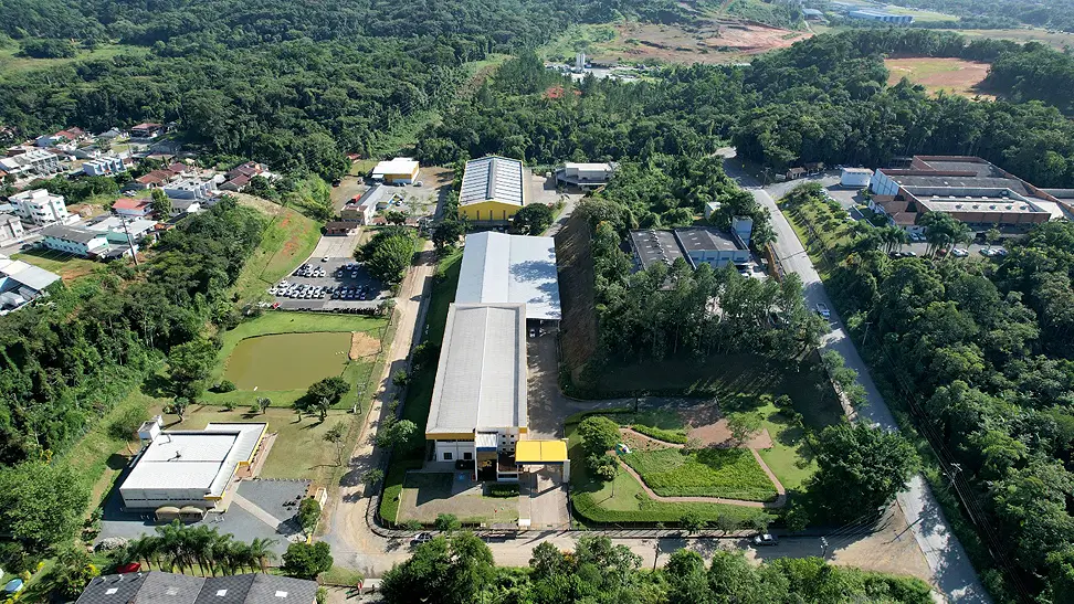 Legenda: Sede da Selgron, em Blumenau (SC) Créditos: Divulgação Selgron