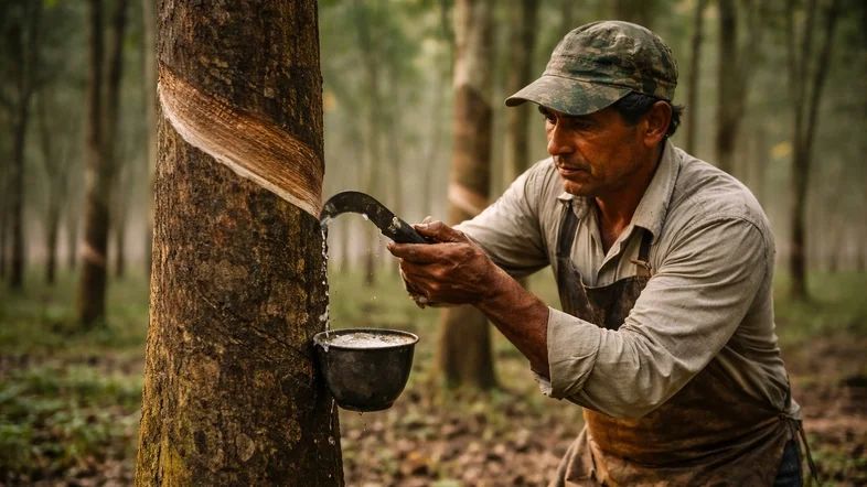 Crise silenciosa no campo expõe desequilíbrio na cadeia da borracha