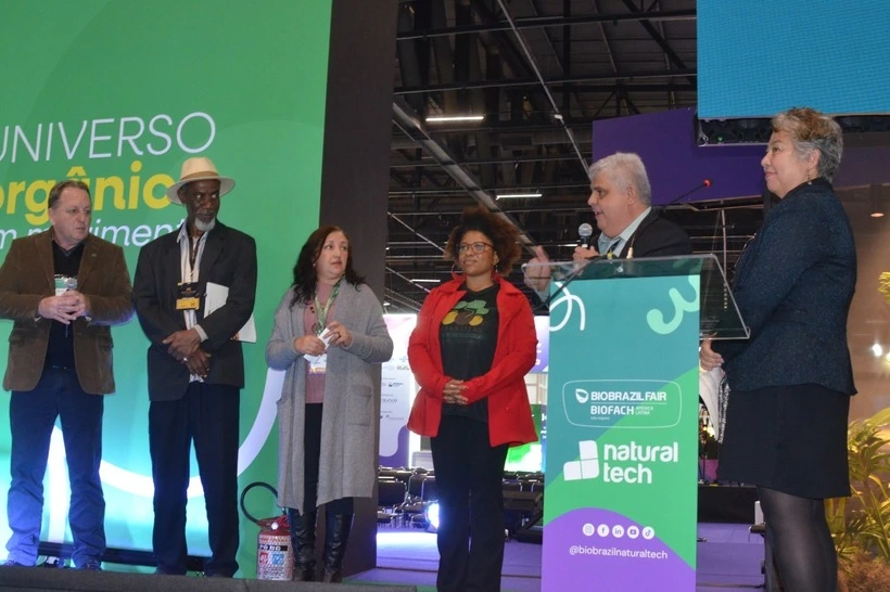 Pereira discursando na Bio Brazil Fair 2025